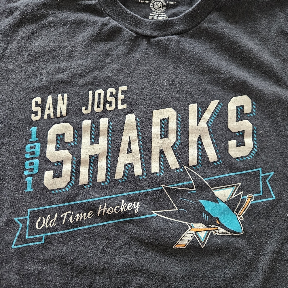 ❌️❌️SOLD❌️❌️San Jose Sharks Old Time Hockey Men’s XL Black T-Shirt - Picture 1 of 10
